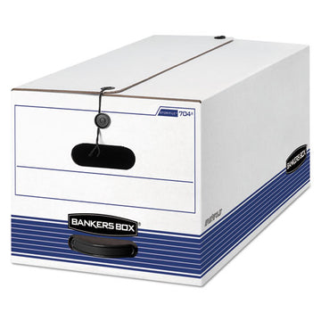 Bankers Box® Stor-file Medium-duty Strength Storage Boxes, Legal Files, 15.25" X 24.13" X 10.75", White-blue, 12-carton freeshipping - TVN Wholesale